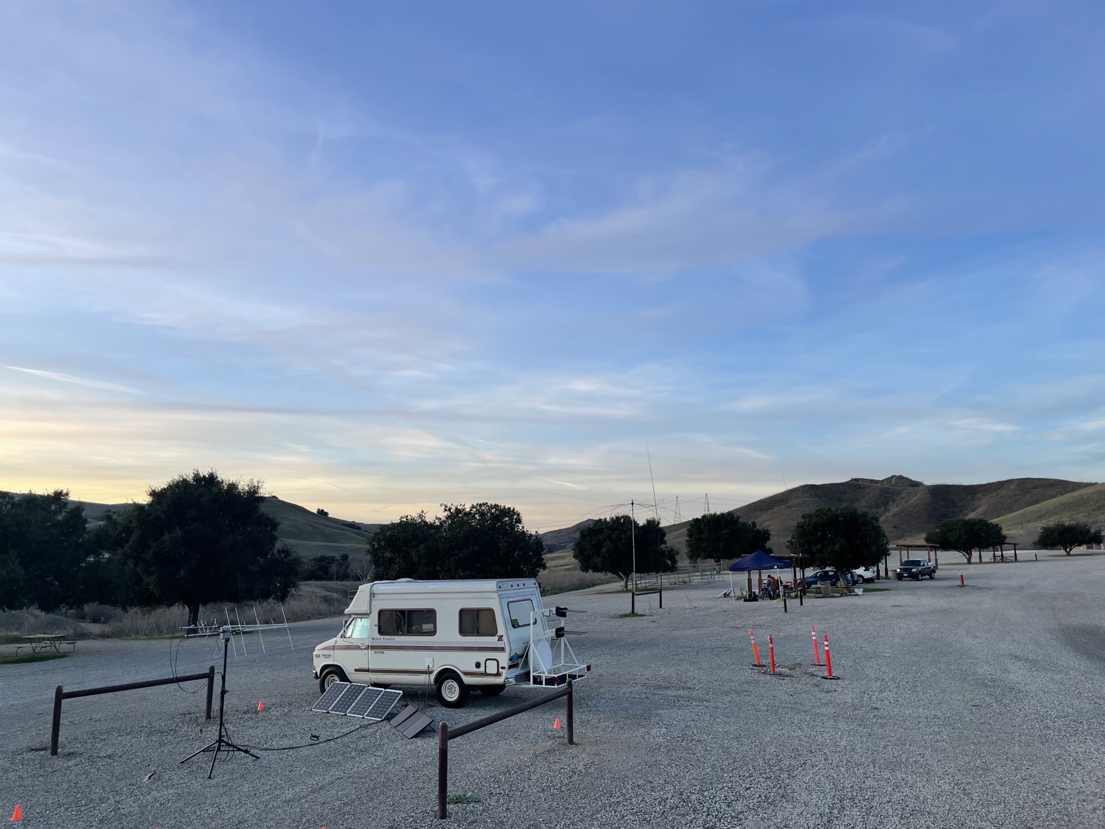 Representative field antennas at a California amateur radio event